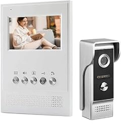 4.3'' TFT Color Wired Video Intercom Door Phone Doorbell System,HD Camera,Night Vision,Monitoring,wo-Way Audio,Support Unlock,Video Camera Door Phone,Waterproof for Home Apartment Safe