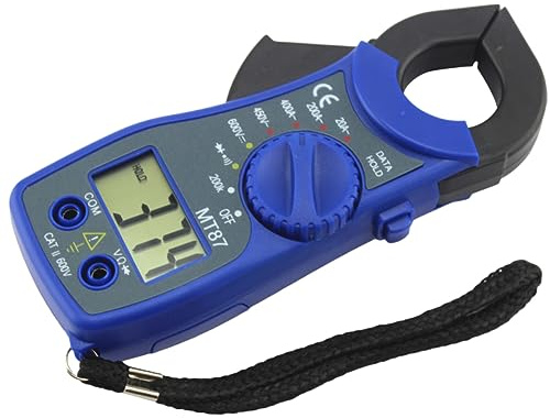 SOLUSTRE Mt87 Digital Multimeter Clamp Meter Blue Current Voltage Tester Electrical Measuring Instrument Multitester for Electrical Testing