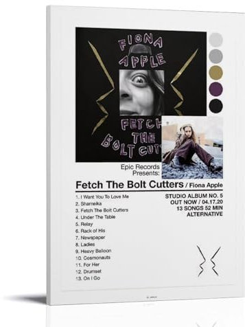 Fiona Apple Poster Fetch The Bolt Cutters Poster Decorative Painting Canvas Wall Art Living Room Poster Bedroom Painting Wall Art Picture Print Modern Family Room Decor 20 x 30 Inches (50 x 75 cm)