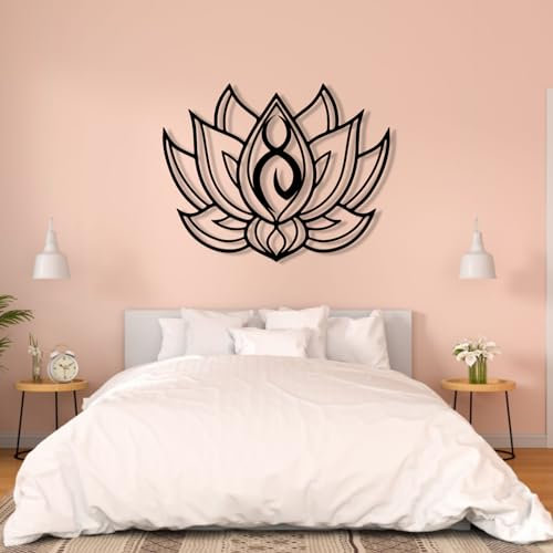 Lotusblumen-Wandation aus Metall, Lotusblumen-Wandkunst, Metall-Wandkunst, Metall-Lotus, Natur-Metallkunst, Natur, Büro-Wohnzimmer-ation