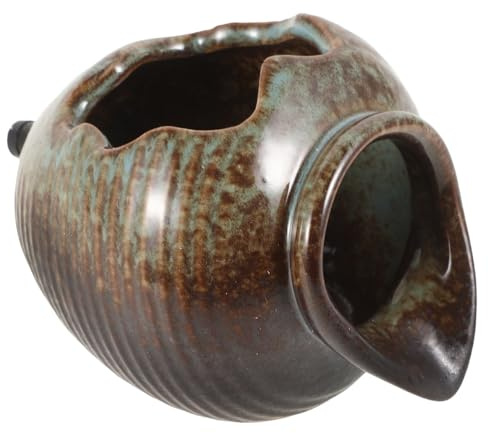 KONTONTY Zirkulierende Brunnen Keramik Jar Ornament Hydrokultur Pflanzer Wasser Fließende Jar Ornamente aus Keramikgläsern Brunnen klein Merkmale Dekorationen Wasserfontäne Wasserfall Zubehör