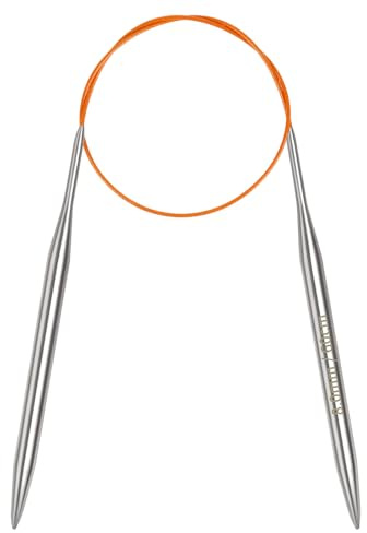 Coopay Rundstricknadeln 8,0mm, Stricknadeln Rundstricknadel 60cm aus Edelstahl mit Flexiblem Kabel, feste Metall-Rundstricknadel für Dicke & Feine Wolle Stricken Socken, Pullover, Handschuhe, Schal