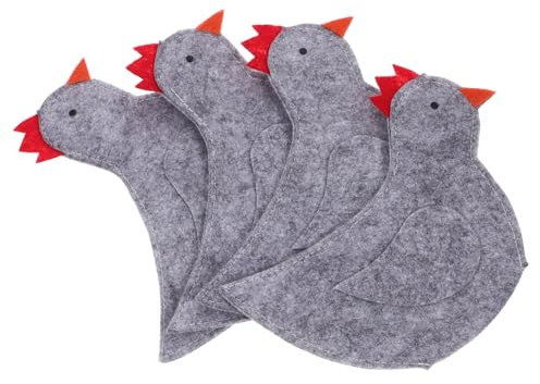 Zerodeko 4stücke Eierwärmer Für Ostern Küken Eierbezüge Wiederverwendbare Für Dekoration Und Eierschutz Für Ostereier-sammler Und Feiern