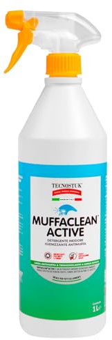 Tecnostuk Detergente Antimuffa Antifungino Muffaclean Active Inodore Igienizzante Pronto all'Uso per Muri e Pareti Classe A+ Made in Italy con Applicatore Spray - Flacone da 1L
