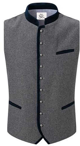 HerzSticht Chaleco de traje tradicionales hombre (modelo: Samerberg)