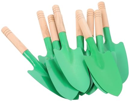 Pelle à creuser, pelle de jardin en bois, pelle for garçons et filles 10 pièces manche en bois outils de jardinage bêche à main bêche de jardin à long manche