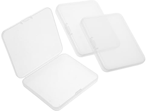 PRETYZOOM Caja de Almacenamiento para Pestañas de Plástico Transparente con Tapa Protectora, Forma Rectangular, 3 Piezas, Adecuado para Uso Diario y Viajes