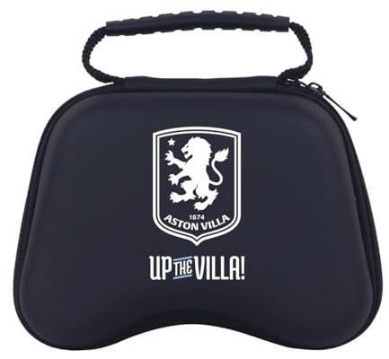 Head Case Designs Officially Licensed Aston Villa Football Club Logotype Graphic Logo Hard Storage Travel Carry Case Compatible With Sony PS5 DualSense & Xbox Controller