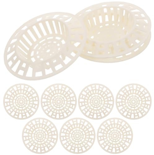 COHEALI Lot de 10 Filtres à Évier en Plastique Passoire à Mailles Fines Anti-Obstruction Diamètre Standard Cuisine et Salle de Bain Panier Récupérateur de Déchets Alimentaires
