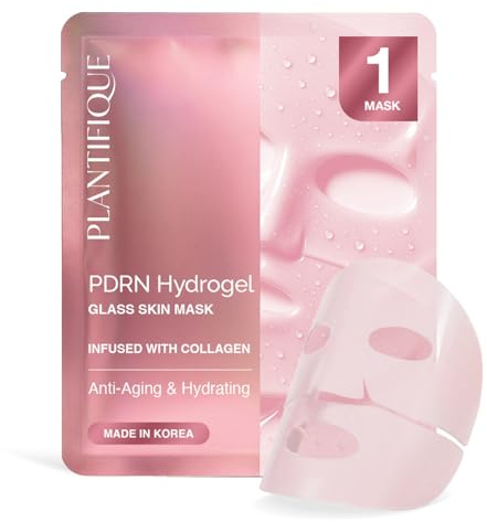 PLANTIFIQUE Koreansk Ansiktsmask med Kollagen, Phyto-PDRN, 1-Pack | Hydrogel Ansiktsmask för Natten med Centella Asiatica och Niacinamid