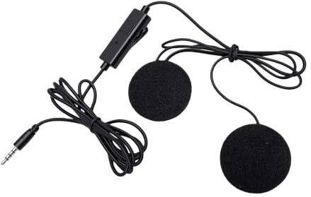 Yechiry Auriculares para Casco de Motocicleta, Auriculares Estéreo con Conector de 3,5 Mm con Sonido Claro para Motocicleta ATV UTV Negro 1 Unidad
