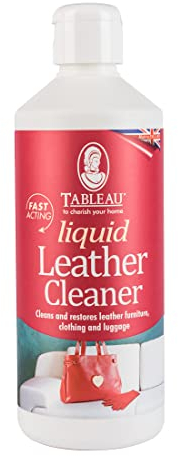 Tableau Liquid Leather Cleaner 500ml. Cleans Restores Leather Furniture, Clothing, Luggage and Car Seats. Perfect for Cleaning and Restoring Leather Surfaces. Does Not Require Dilution. Ready to Use