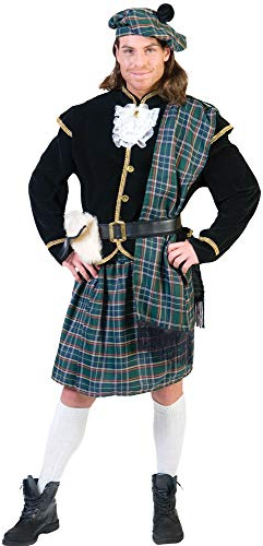 Herren Kostüm Schotte Clansman Schottland Fasching 5 Teile, Multicolor, XL