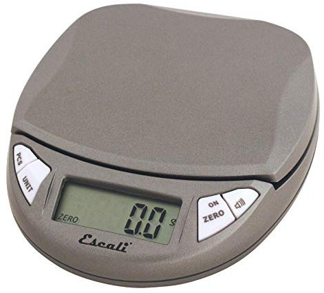 Escali Pico PR500S Precision Kitchen Food Scale for Baking and Cooking, Lightweight and Durable Design, LCD Digital Display, Lifetime ltd. Warranty, Metallic