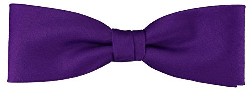 TigerTie vorgebundene schmale Fliege in lila Uni einfarbig + Box