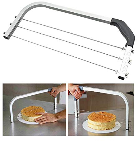 windyday Cake Cutter?verstellbar 3 Klingen - Kreuz- Querschnitt Der Beste Kuchenschneider für Anfänger, u den Kuchen gerade zu schneiden, Aber auch für Profis geeignet.