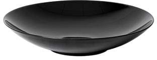 Assiette creuse en porcelaine 25 cm noir fusion