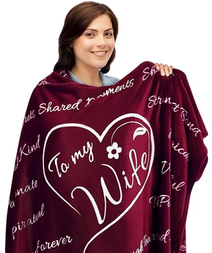 ButterTree For Wife From Daughter & Son, Mum Gifts, Mum Blanket, Wife Birthday Gifts, gifts for mum, I Love You Mum, birthday gifts for mum on her birthday Throw Blanket 65 × 50 (Merlot Red)