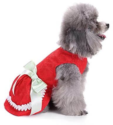 PETCUTE Hundekleid Haustier Kleine Hund Kleidung,Hundesommerkleid Haustier Hundekleid,Schöne Blume Haustier-Kleidung Elegante Bowknot Welpen Rock,Hundeprinzessin Kleider Tutu Hochzeit Spitze Kleid
