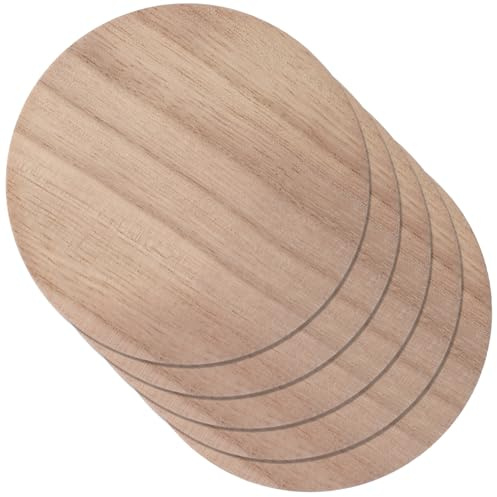 Zerodeko 5 Stücke Unfertige Holzscheiben Runde Holzscheiben Handwerk Weihnachtsschmuck für DIY Handwerk Hochzeit Tischdekoration Untersetzer Kunstmalerei Handwerk 10 cm