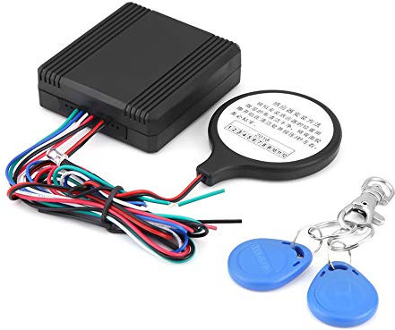 Antidémarrage de Moto 12 V, Verrouillage de Carte d'identité de Moto, Système de sécurité Antivol, Capteur D'induction Intelligent (noir)