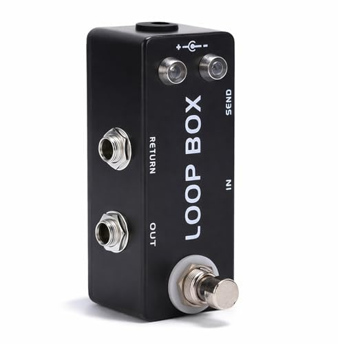 HERCHR Mini Loop Box Guitar Loop Effect Pedal Electric Guitar Amplifier Footswitch True Bypass Loop Switcher Guitar Looper Electric Loop Pedal Station for Electric Guitars & Bass