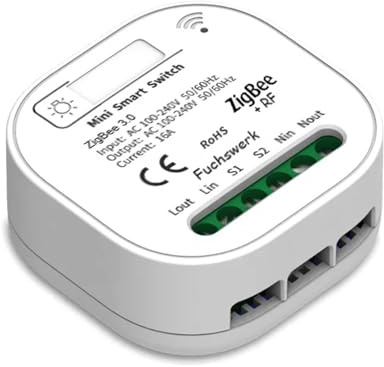 Funkschalter Set - ZigBee+RF Funk und Wandschalter Lichtschalter mit Empfänger - 30M Reichweite Drahtlos Kinetischer Batterieloser neu | Empfänger