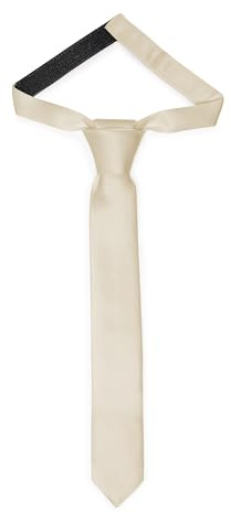 Ladeheid Kinder Krawatte für Jungen - Eleganter matter Look, Vorgebunden mit einem Klettverschluß, Perfekt für besondere Anlässe - Stilvolle Ansteckkrawatte Größe 31cm x 4cm TKM