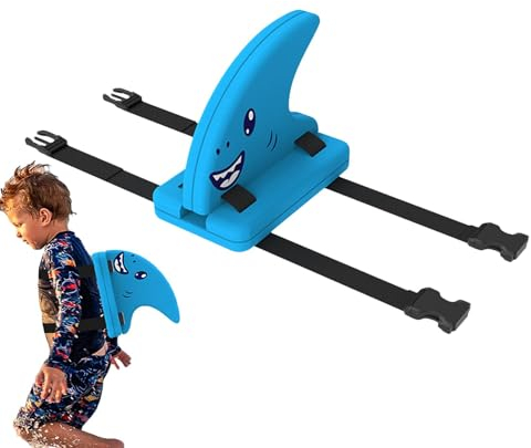 Pinna di squalo ausilio per il nuoto, pinna di squalo per piscina, galleggiante per bambini, galleggianti per nuoto di sicurezza, galleggianti da allenamento indossabili con cintura regolabile