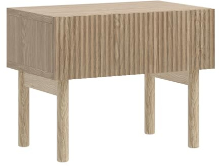 Selsey Nolie Nachttisch, 39,6 x 50 x 1,6 cm, Eiche Geölt | Beistellschrank
