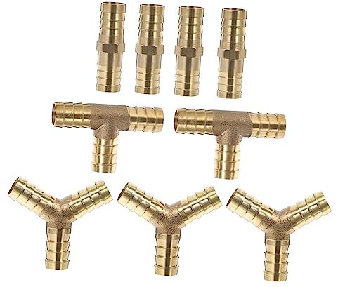 CIYODO Schlauch Verbindungsstück Satz Gerade T-stücke Aus Messing Für Heimwerkerprojekte Schlauchverbinder Sortiment Rohrverbinder