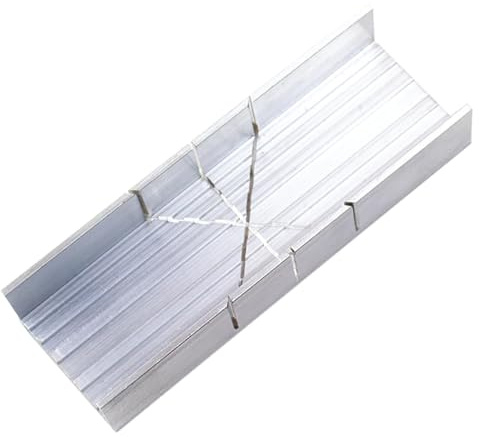 Mini caja ingletadora de aluminio para sierra de mano de 5.3 pulgadas, guía de corte precisa de 3 ángulos de 45, 90, 135 grados, ideal para madera, plástico, metal suave, bricolaje y proyectos de