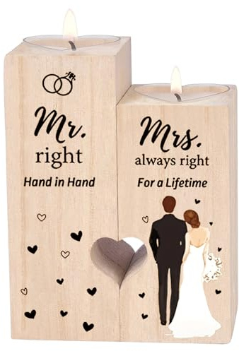 Hochzeitsgeschenke für Brautpaar, Herzförmiger Kerzenhalter Geschenke Hochzeit für Paare
