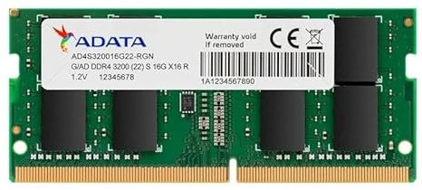 Memoria RAM DDR4 SODIMM 32GB 3200MHz, Ideal para Mejorar el Rendimiento en laptops y Sistemas compactos.