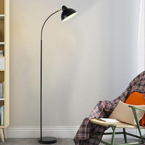 KlkrzJwy Arc Floor Lamp for Living Room 61.8in Industrial Standing Lamp 180° Rotating Head Tall Floor Lamps Black Metal Reading Tall Pole Light Over Couch Lamps for Bedroom Office Farmhouse
