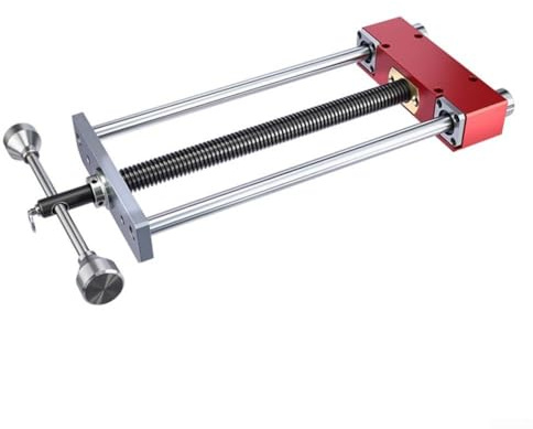 Woodworking Table Vise Heavy Duty Clamp with Double Link Mechanism, Alloy Steel Workbench Vice with 0-300mm Clamping Range and Non-Slip Jaws for Precise Carpentry and DIY Projects(red)