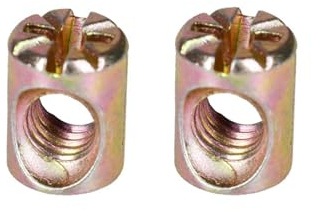 Fassmutter, M6-Querdübelmutter mit horizontaler Bohrung for Möbel, Betten, Kinderbetten, Holzstühle, Zinkeisen(M6 (2Pcs),12mm)