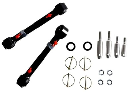 Generisk 2 x stabiliseringslänk PRC-1010A, kompatibel med Jeep Wrangler JK JKS 2/4 dörrar, främre svängstänger länkar kopplas bort justerbara snabbkopplingsdelar 6,3-15 cm lyftar