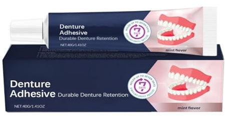 Adhésif Pour Dentier - Colle Dentaire à Fixation Forte | Soin Confortable Doux avec ScellageSoin quotidien en déplacement Étanche Grand-Père Grand-Mère Famille Femmes Hommes Amis Adultes
