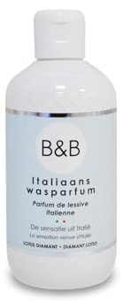 B&B Profumatore Bucato Lotus Diamond – Made in Italy, Profumo Concentrato a Lunga Durata per Lavatrice, Delicata Fragranza Floreale, 250ml (Fino a 25 Lavaggi)