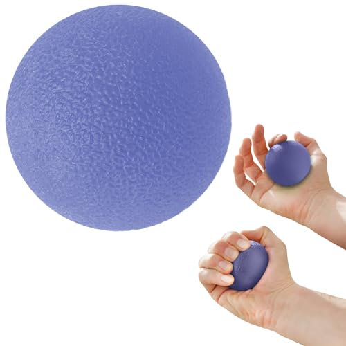 SISSEL® Press Ball Blau, Mittlere Stärke | Hand- & Unterarmtrainer für Muskelaufbau & Beweglichkeit | Ideal für Therapie & Fitness | Ergonomisches Design | Inklusive Übungsanleitung