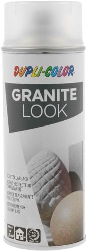 DUPLI-COLOR GRANITE LOOK Klarlack matt 400 ml - Sprühlack | Strukturlack in Steinoptik auf Wasserbasis, lichtecht, geruchsarm – haftet auf Holz, Keramik, Kunststoff, Metall & Styropor