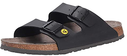 Birkenstock Arizona Birko-flor Esd unisex arbetssko ARIZONA antistatisk Birko-Flor vit stl. 35 – smal fotbädd, svart, 44 EU Schmal