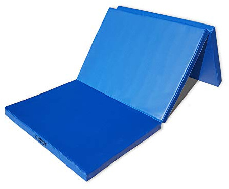 NiroSport Weichbodenmatte 180 x 80 x 6 cm klappbar Turnmatte Gymnastikmatte Fitnessmatte Sportmatte Trainingsmatte Bodenmatte Schutzmatte Übungsmatte wasserdicht faltbar, Blau