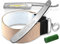 Geschenk Set Rasiermesser Set Paste aus Solingen mit Profi Kombi Streichriemen aus Leder Baumwolle und einem Edelstahl Rasiermesser von InstrumenteNrw mit Sitz in Deutschland