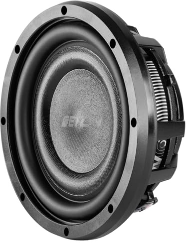 ETON MW 8 Flat - Ultra piatto 20cm / 8 Auto Subwoofer Bass 2 x 2 Ohm Doppia bobina oscillante 2 x 250 W, altoparlante suono profondo con magnete in ferrite, profondità di montaggio 74,5 mm
