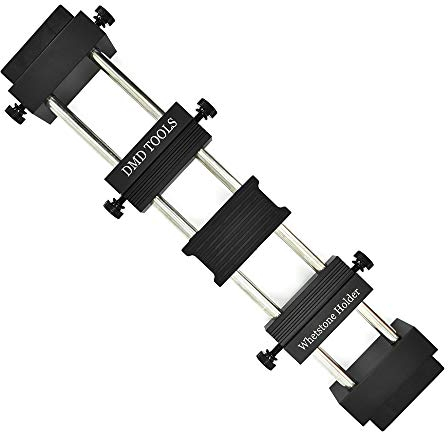Wetzstein-Halter zum Schärfen von Schleifstein, verstellbare Aluminium-Halterung, Spüle, Brücke mit verstellbarem rutschfestem Gummi für einfaches Schleifen.