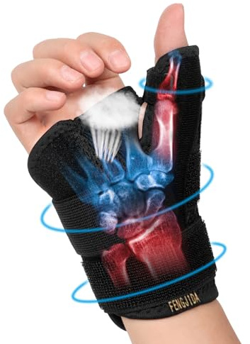 Tumbandage – handledsbandage för att lindra karpaltunnelsyndrom, senskidinflammation, artrit, stukning, tumskena, handledsstöd för sömn, behandling av