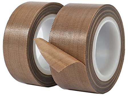 Qrity 2 cintas de teflón, cinta adhesiva de alta temperatura, 20 mm x 10 m, grosor 0,18 mm, resistente al calor hasta 300 ℃, para envasadora al vacío, sellado a mano, sellado por impulsos