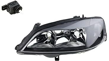 Johns, Scheinwerfer schwarz Front passend für Opel Astra G 98-05 Links mit Stellmotor